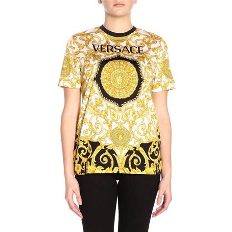 t shirt versace multicolor strass|versace t shirt.